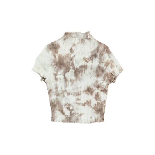 Coffee Drip Lettuce Edge Crop Top