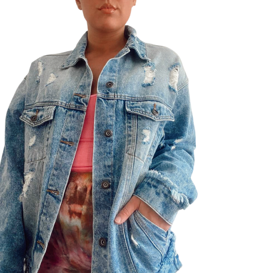 Distressed Denim Jacket