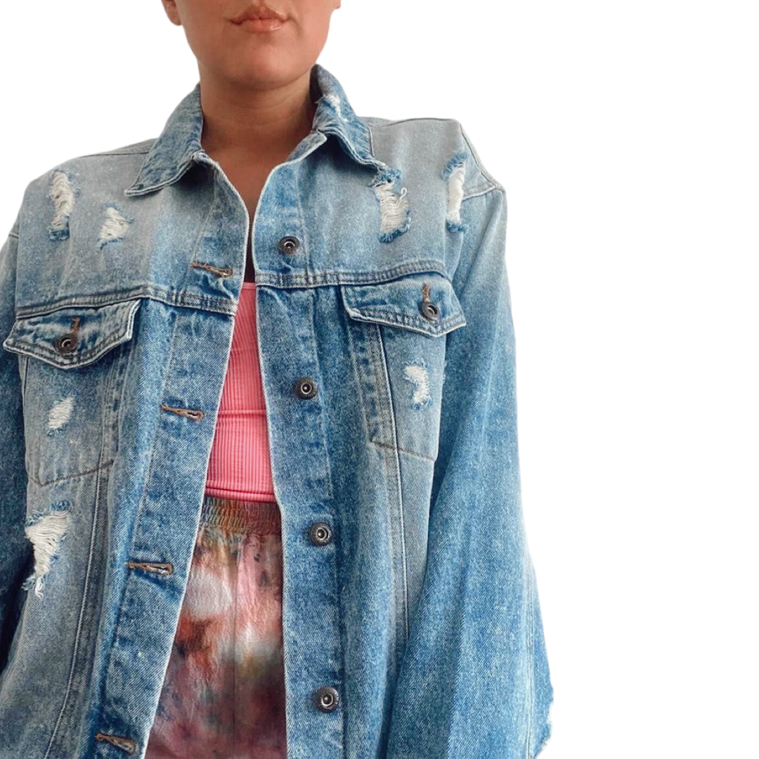 Distressed Denim Jacket