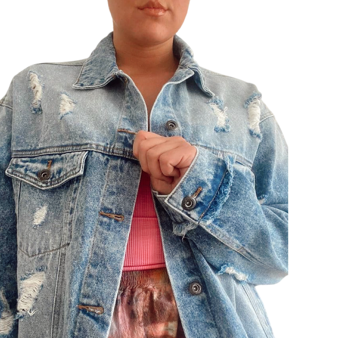 Distressed Denim Jacket