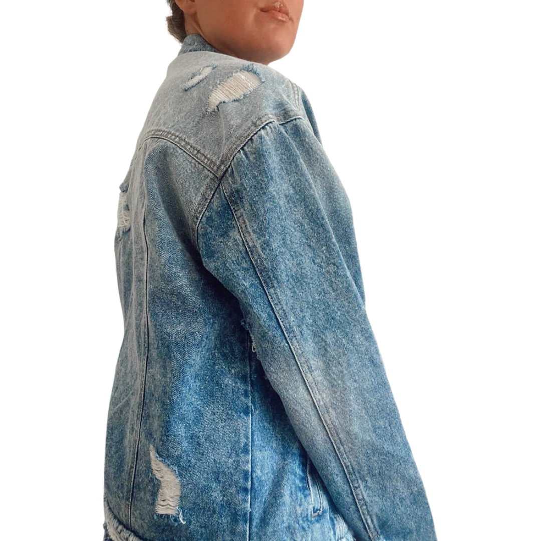 Distressed Denim Jacket