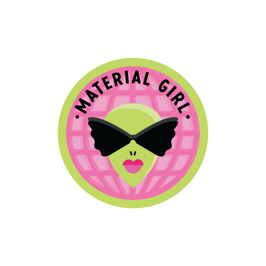 Disco Alien Material Girl Sticker